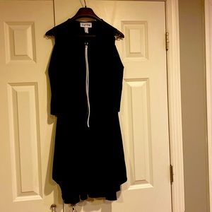 Joseph Ribkoff black cold shoulder dress: size 8